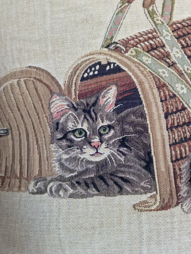 Funda Cojín Gatos Gobelino 40x40cm