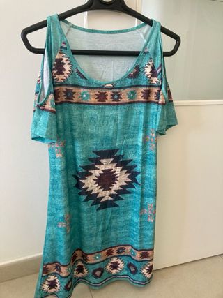 Vestido Boho con Hombros Descubiertos