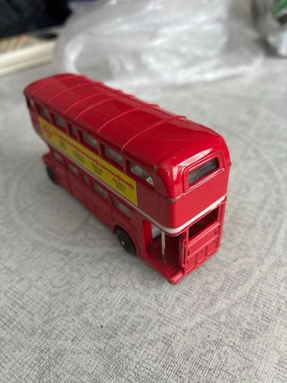 Autobús rojo 2 pisos metálico juguete
