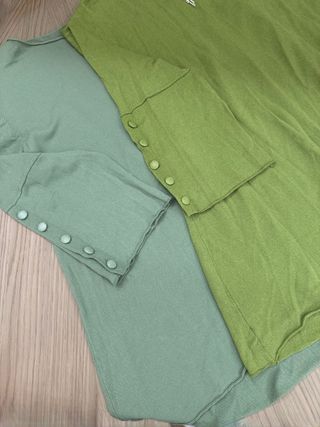 Jersey verde manga 3/4