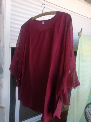 Camisa burdeos sin estrenar talla única