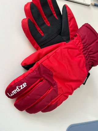 Guantes de esquí Wed'ze rojos y negros