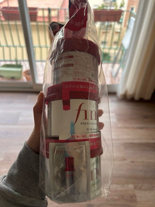 Fino Hair Mask Premium Touch Rojo/Plata