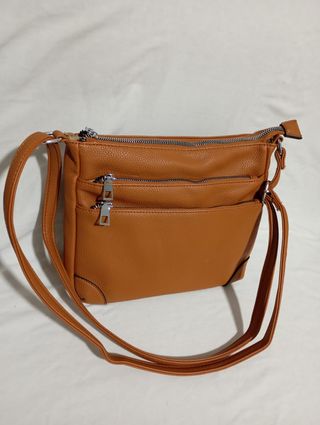 Bolso Cartera Mujer Marrón Naranja