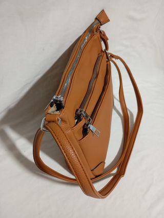 Bolso Cartera Mujer Marrón Naranja