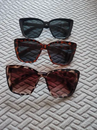 3 Pares Gafas de Sol Grandes Sin Estrenar
