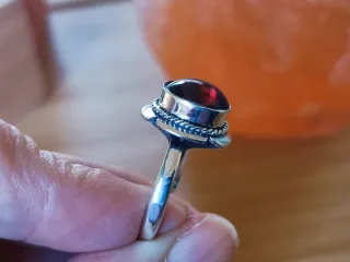 Anillo Plata Ley Granate