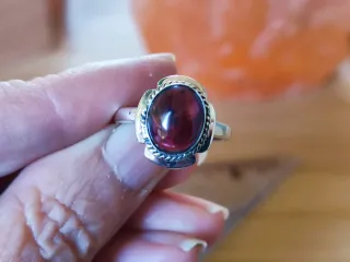 Anillo Plata Ley Granate