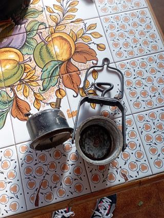 Vecchia lampada al carburo Arras