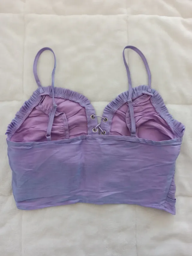 Top Sirena Morado y Azul