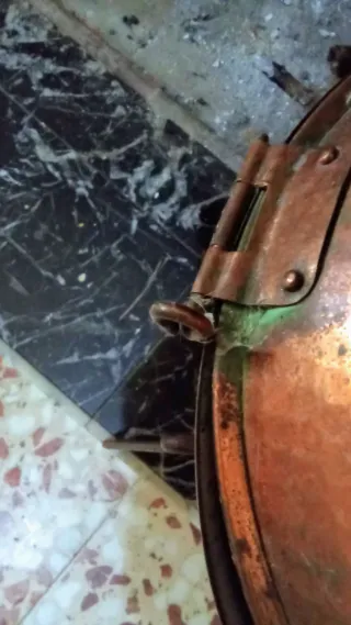 Brasero antiguo cobre y latón