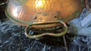 Brasero antiguo cobre y latón