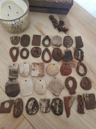 Set 34 Abalorios Cerámica Artesanal