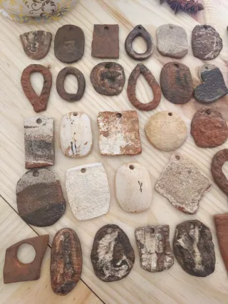 Set 34 Abalorios Cerámica Artesanal