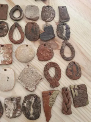 Set 34 Abalorios Cerámica Artesanal