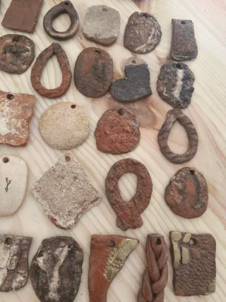 Set 34 Abalorios Cerámica Artesanal