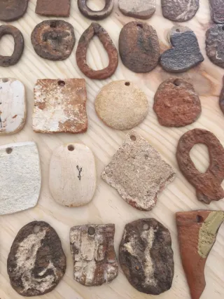 Set 34 Abalorios Cerámica Artesanal