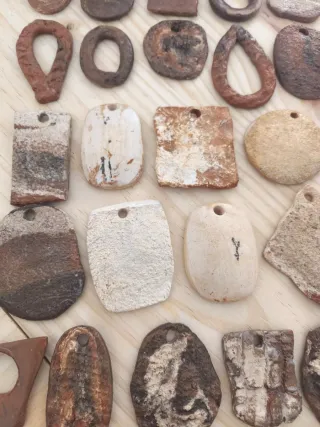 Set 34 Abalorios Cerámica Artesanal