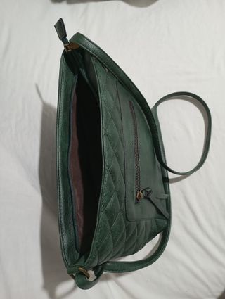 Bolso mujer verde acolchado