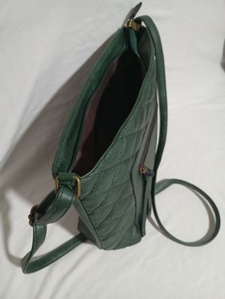 Bolso mujer verde acolchado