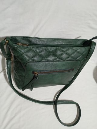 Bolso mujer verde acolchado