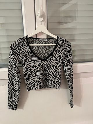 Camiseta de estampado de zebra Stradivarius