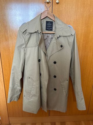 Gabardina JFT Hombre Talla M Beige
