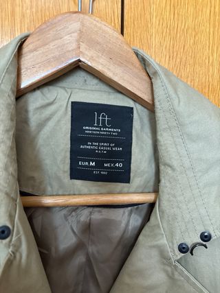 Gabardina JFT Hombre Talla M Beige