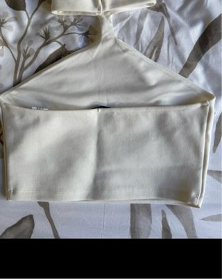 Top blanco cuello halter