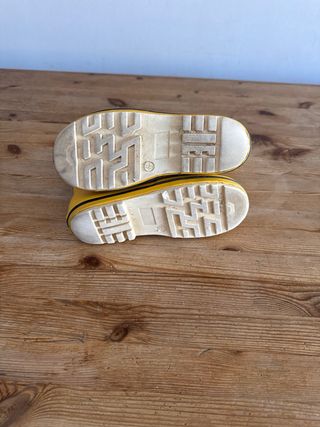 Botas de agua amarillas con tigre