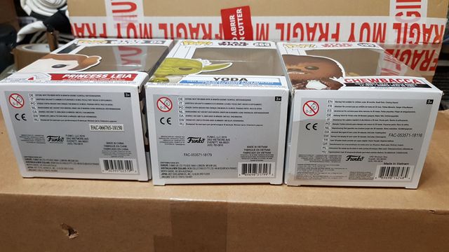 Pack 3 Funko Pop! Star Wars: Leia, Yoda, Chewbacca