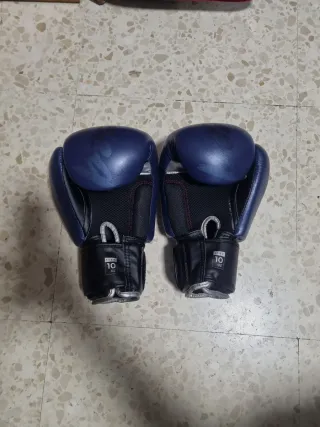 Guantes Boxeo Muay Thai 10 OZ Azul