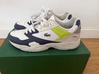 Zapatillas Lacoste Hombre Azul y Blanco