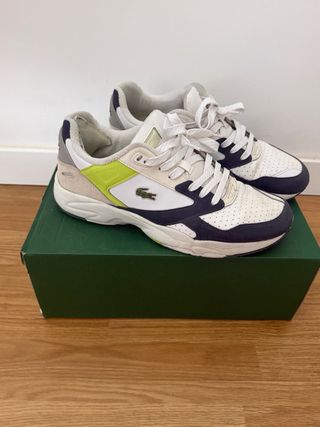 Zapatillas Lacoste Hombre Azul y Blanco