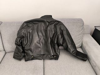 Giubbotto in pelle uomo nero