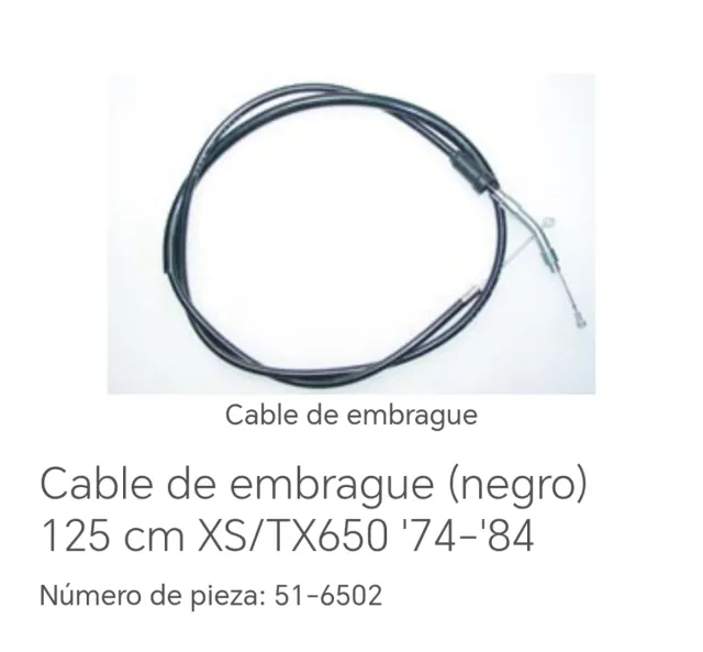 Cable embrague Yamaha XS650/TX650 125cm