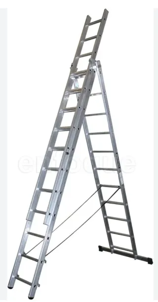 Escalera Aluminio Telescópica y Tijeras 10.5 mtrs