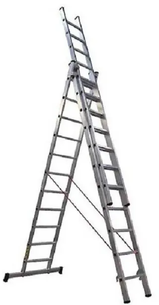 Escalera Aluminio Telescópica y Tijeras 10.5 mtrs