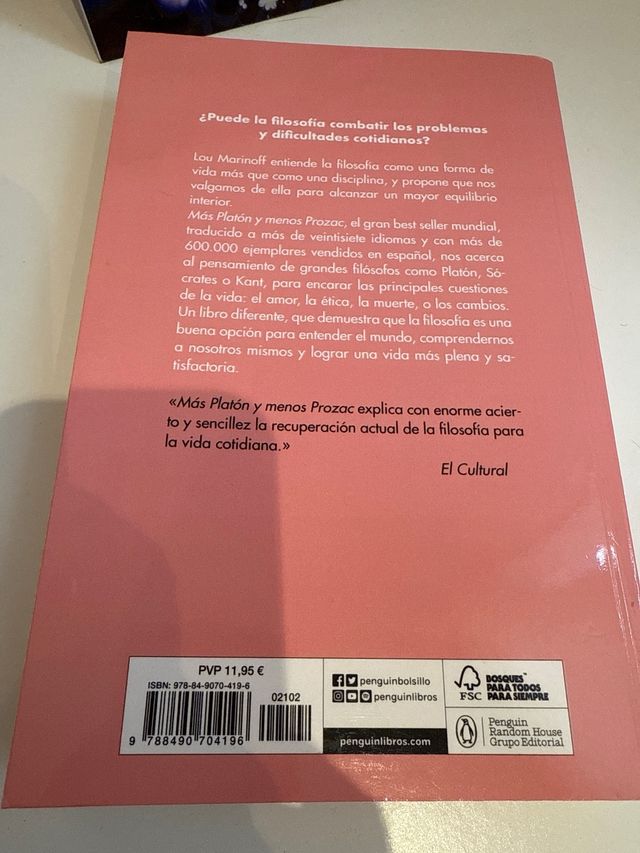 Más platón y menos prozac ￼