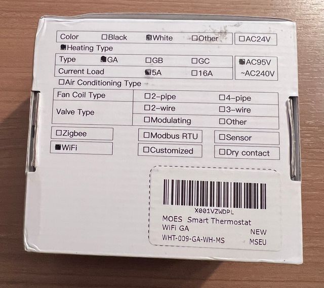 Termostato Moes 009 Series