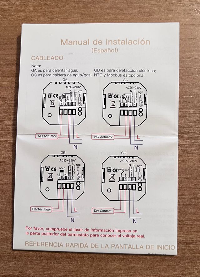 Termostato Moes 009 Series