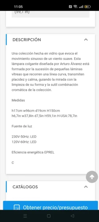 Lámpara de techo de cristal y madera