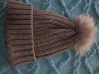 Set Sciarpa e Cappello Marrone e Blu Petrolio