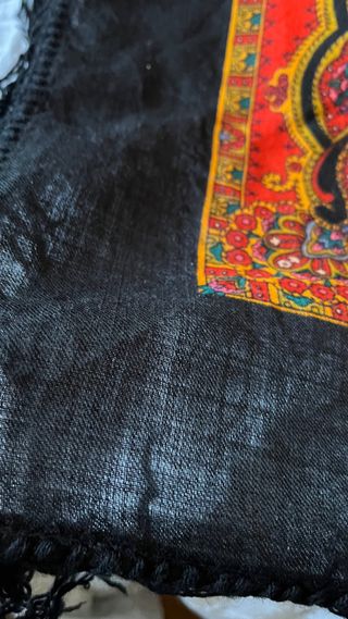 Mantón lana Merino con fleco