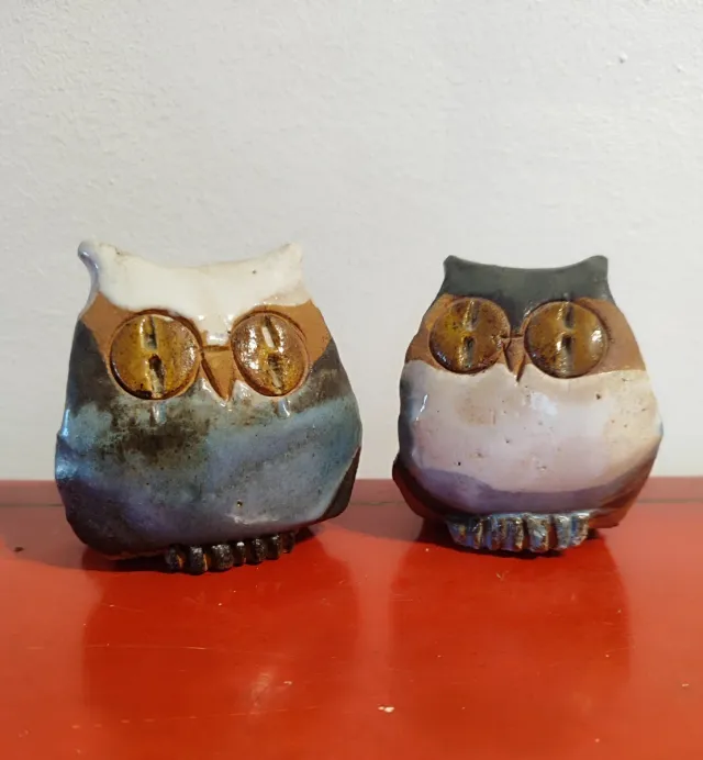 Gufo decorativo in ceramica