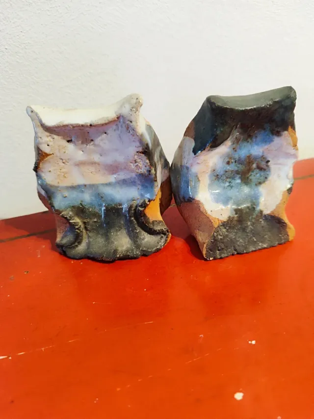 Gufo decorativo in ceramica