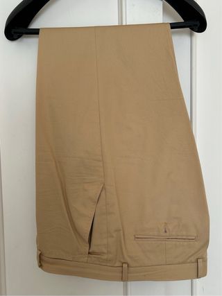 Traje de hombre de sarga algodón beige CH