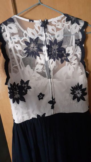 Vestido Formula Joven Talla 42 Azul/Blanco