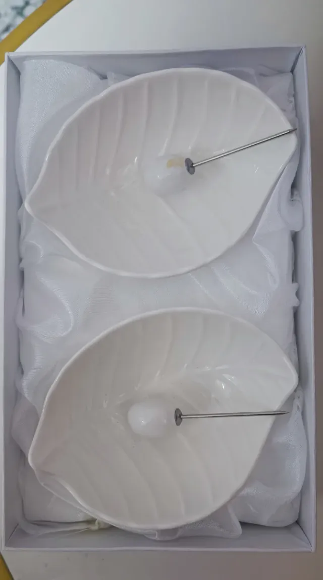 Set 2 Ciotole Ceramica Foglia