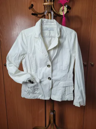 Americana Zara Blanca Talla L